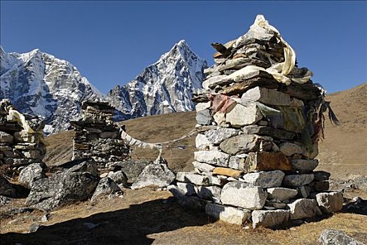 夏尔巴人,登山者,墓地,萨加玛塔国家公园,尼泊尔