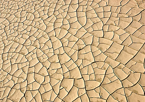 干燥,缝隙,窗格,泥,错综复杂,图案,尤里卡沙丘,死亡谷国家公园,加利福尼亚