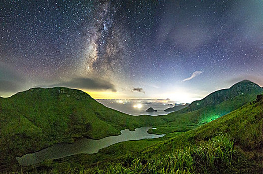 嵛山岛星空,夜景