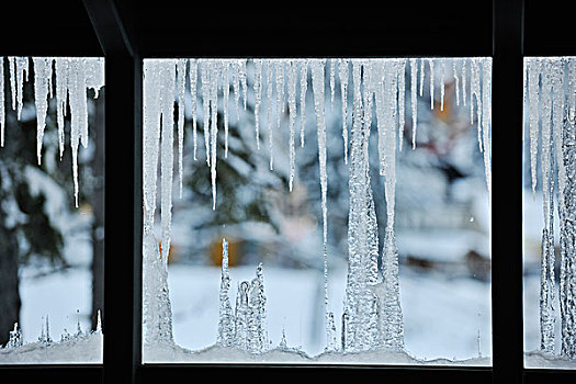 冰冻,窗户,冰,背景