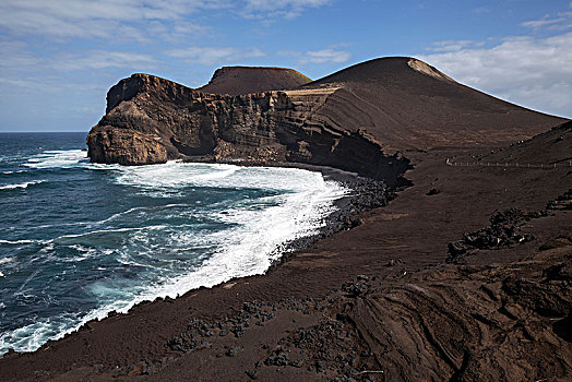 火山地貌,岛屿,法亚尔,亚速尔群岛,葡萄牙,欧洲