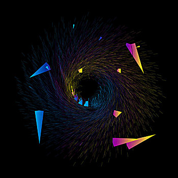 抽象五颜六色的漩涡形状图,设计元素
