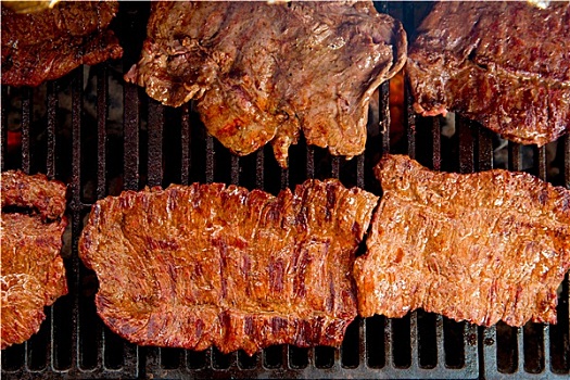 牛肉,肉,烧烤,烤制食品,灰烬,烟