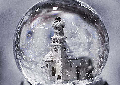雪球,教堂,玩具,玻璃球,球,圣诞装饰,象征,圣诞节,季节,冬天,寒冷,雪,下雪,庸俗,装饰