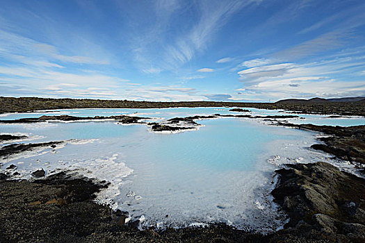 蓝色泻湖,地热,水疗,雷克雅奈斯,冰岛