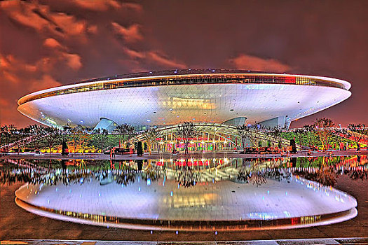 上海世博园文化中心夜景