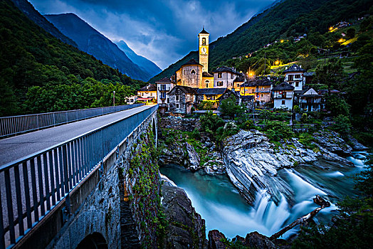 风景,河,黎明,提契诺河,瑞士,欧洲