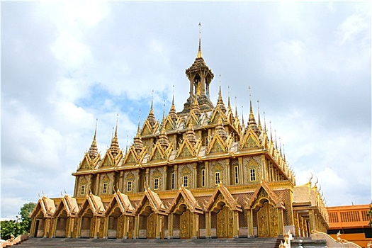 金色,塔,寺院,庙宇,泰国