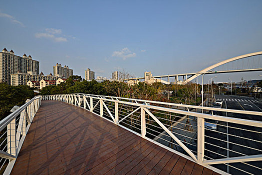 卢浦大桥与人行天桥