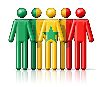 旗帜,塞内加尔,线条画