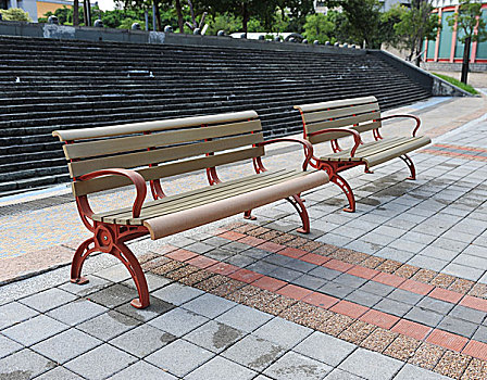 新,木制长椅,城市公园