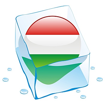 匈牙利,旗帜,冰冻