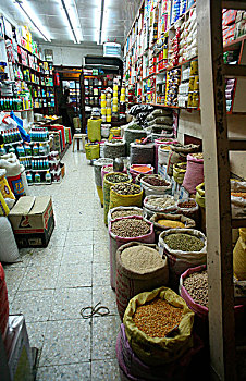 店,销售,豆类,调味品,食物,多哈,卡塔尔,高,国际标准化组织,亮光,照片