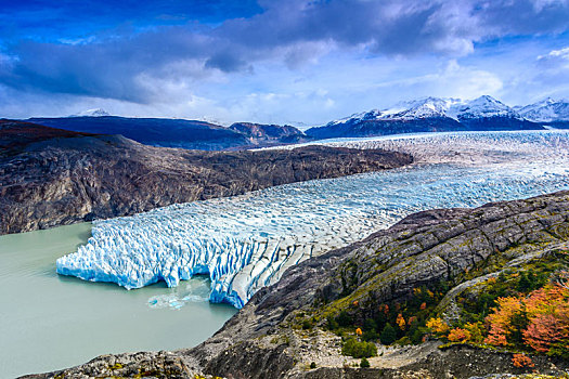 格里冰河,巴塔哥尼亚,智利,巴塔戈尼亚,冰原,山脉