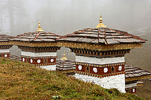 纪念,佛塔,纪念碑,廷布,普那卡,不丹,亚洲