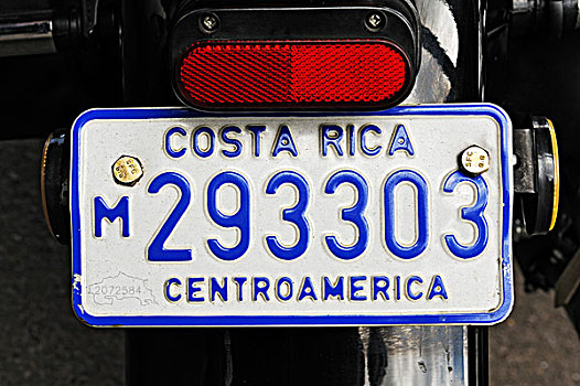 号牌,摩托车,圣荷塞,哥斯达黎加,中美洲