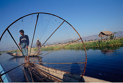 男人,茵莱湖,缅甸