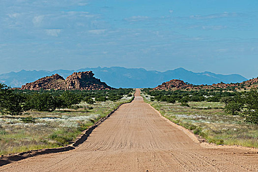 砾石,道路,纳米比亚,非洲