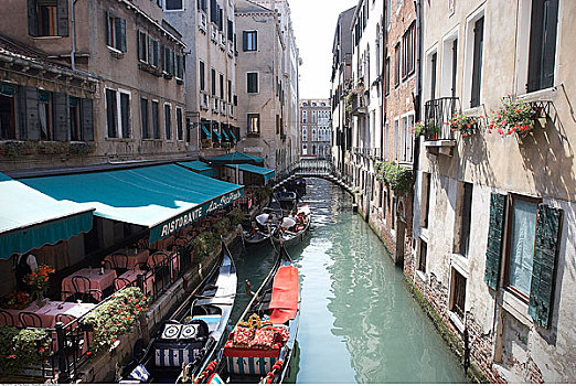 餐馆,运河,威尼斯,意大利