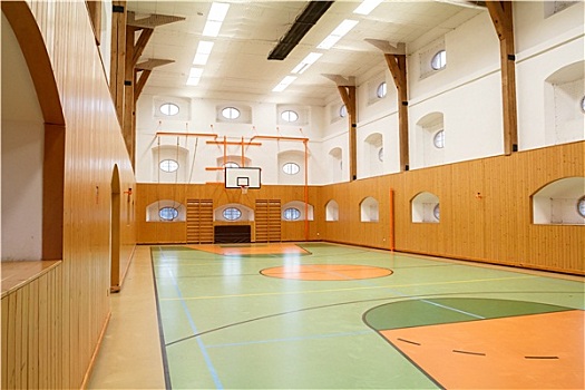空,室内,公用,健身房,篮球场