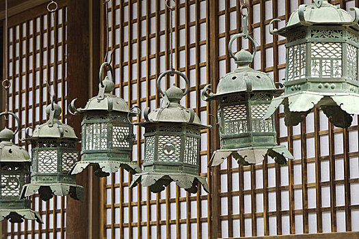灯笼,神祠,奈良,关西,本州,日本