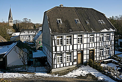 房子,乡村,靠近,杜塞尔多夫,北莱茵威斯特伐利亚,德国,欧洲