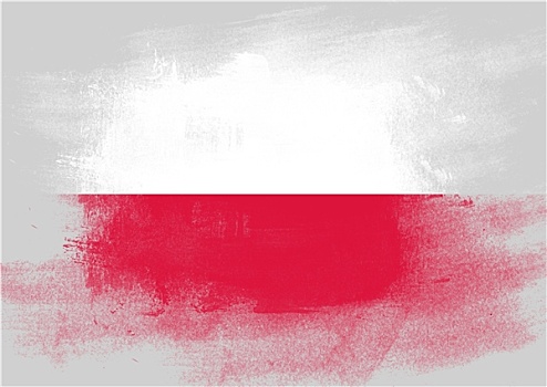 旗帜,波兰,涂绘,画刷