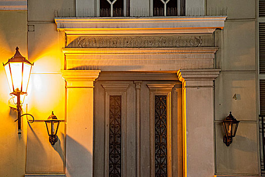 希腊雅典普拉卡老城区古老建筑特色门