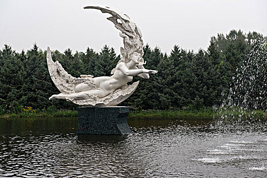长春净月潭公园,雕塑