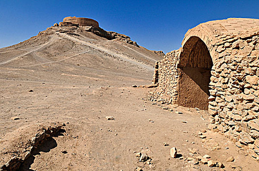 沈默的塔,埋葬,地面,亚兹德,波斯,伊朗,亚洲