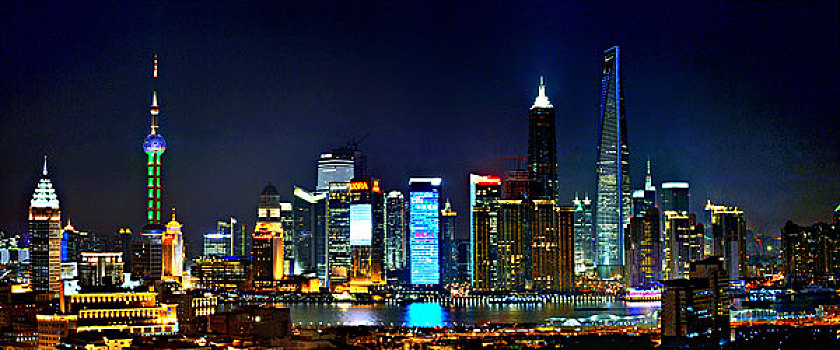 夜上海-上海浦东现代建筑群