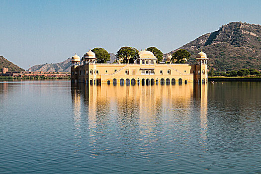 水,宫殿,斋浦尔,拉贾斯坦邦,印度,亚洲