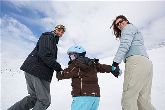 家庭,滑雪胜地