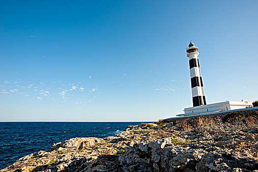 灯塔,帽,米诺卡岛,巴利阿里群岛,西班牙