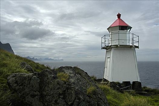 灯塔,靠近,罗弗敦群岛,挪威