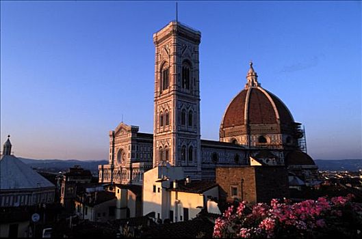 意大利,托斯卡纳,佛罗伦萨,钟楼,穹顶,中央教堂,大教堂