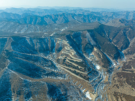 航拍山东青州仰天山