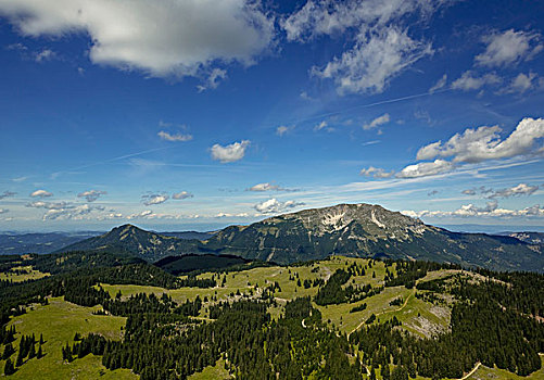 航拍,阿尔卑斯山,下奥地利州,奥地利,欧洲