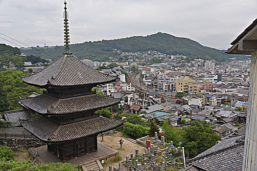 斑点,塔,广岛,日本