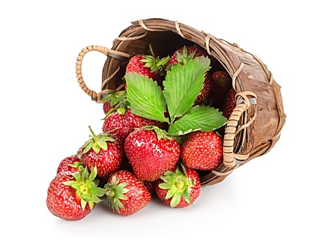 草莓,木质,篮子
