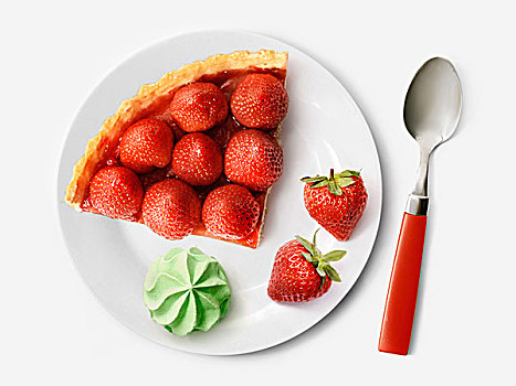 切片,草莓糕点