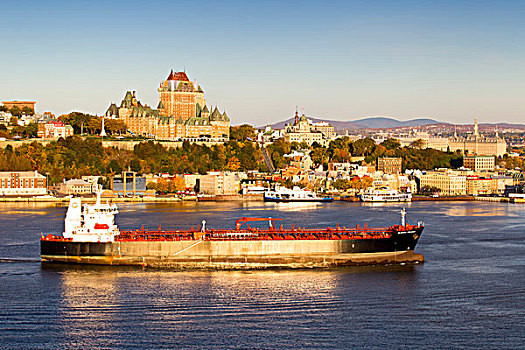 船,劳伦斯河,仰视,魁北克城,魁北克,加拿大