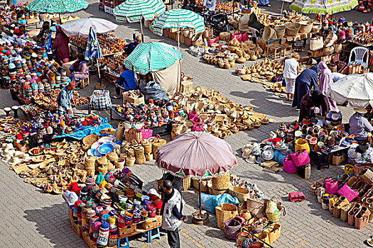 篓编物,市场,露天市场,麦地那,历史,地区,玛拉喀什,摩洛哥,非洲