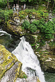 瀑布,靠近,纳沙泰尔,朱拉,西部,瑞士
