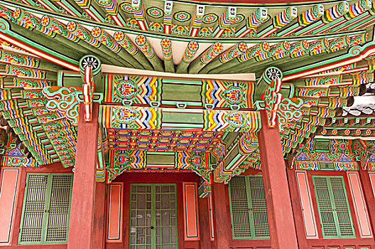 天花板,入口,特写,宫殿,昌德宫,首尔,韩国