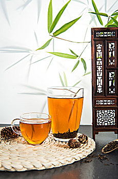红茶,茶道,茶叶,玻璃杯
