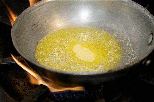 黄油,融化,长柄锅