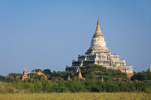 塔,庙宇,老,蒲甘,异教,缅甸,亚洲