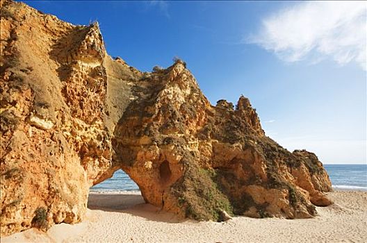 岩石海岸,阿尔加维,葡萄牙
