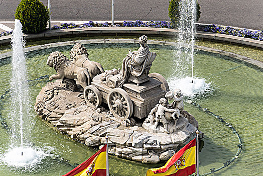 马德里,广场,喷泉